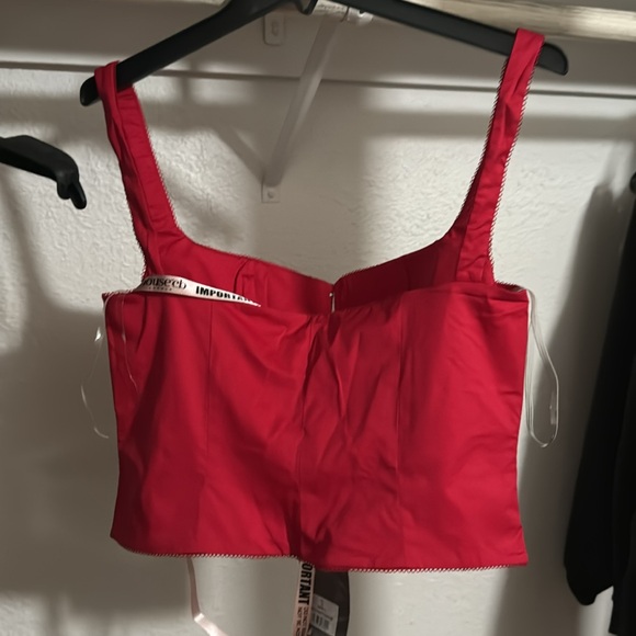 House of CB Pia Poplin Corset Crop Top - Picture 3 of 13